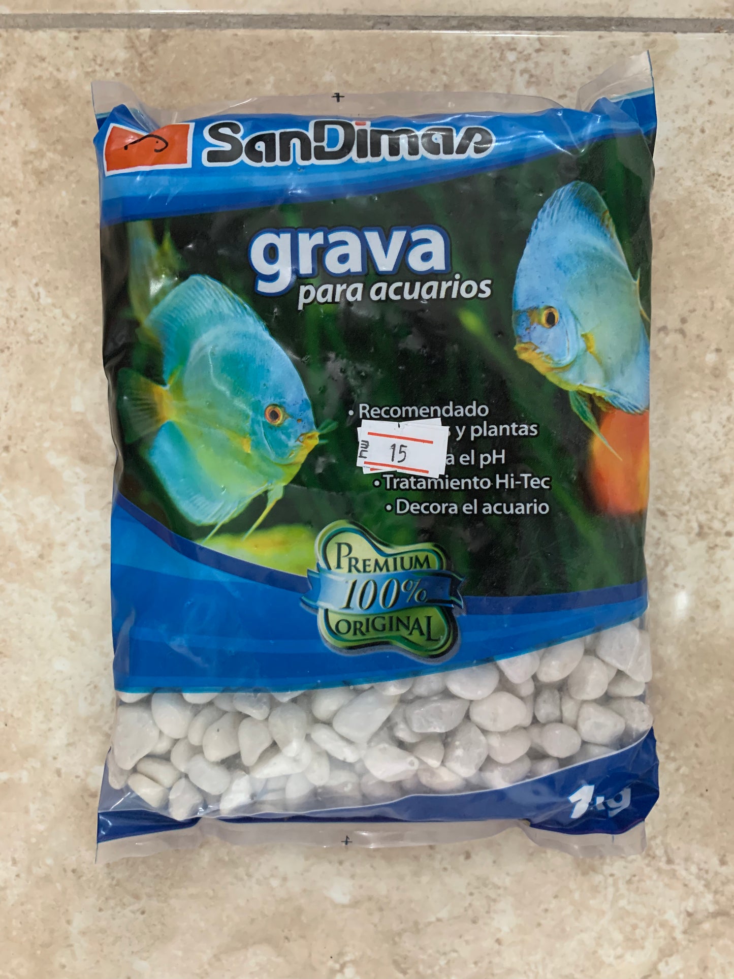 אבני גן לאקווריום - לבן/צבעוני