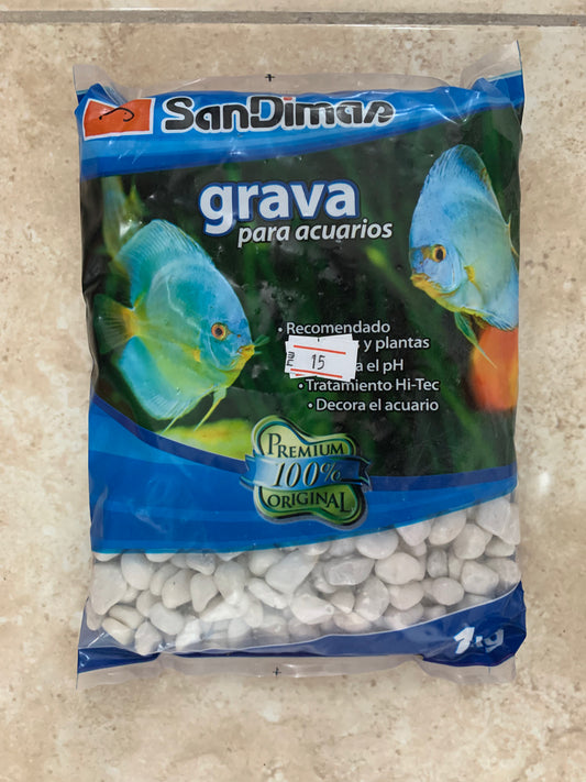 אבני גן לאקווריום - לבן/צבעוני